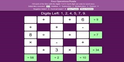 Four Operations Puzzle thumbnail